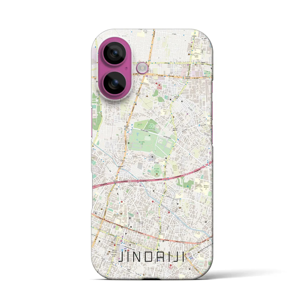 【深大寺(東京都)】地図柄iPhoneケース(バックカバータイプ)