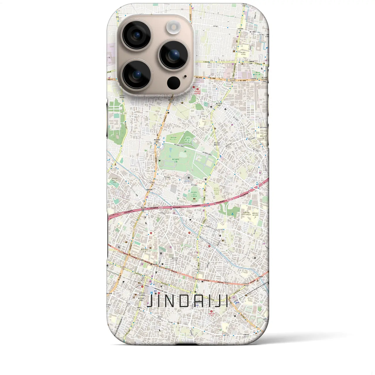 【深大寺(東京都)】地図柄iPhoneケース(バックカバータイプ)