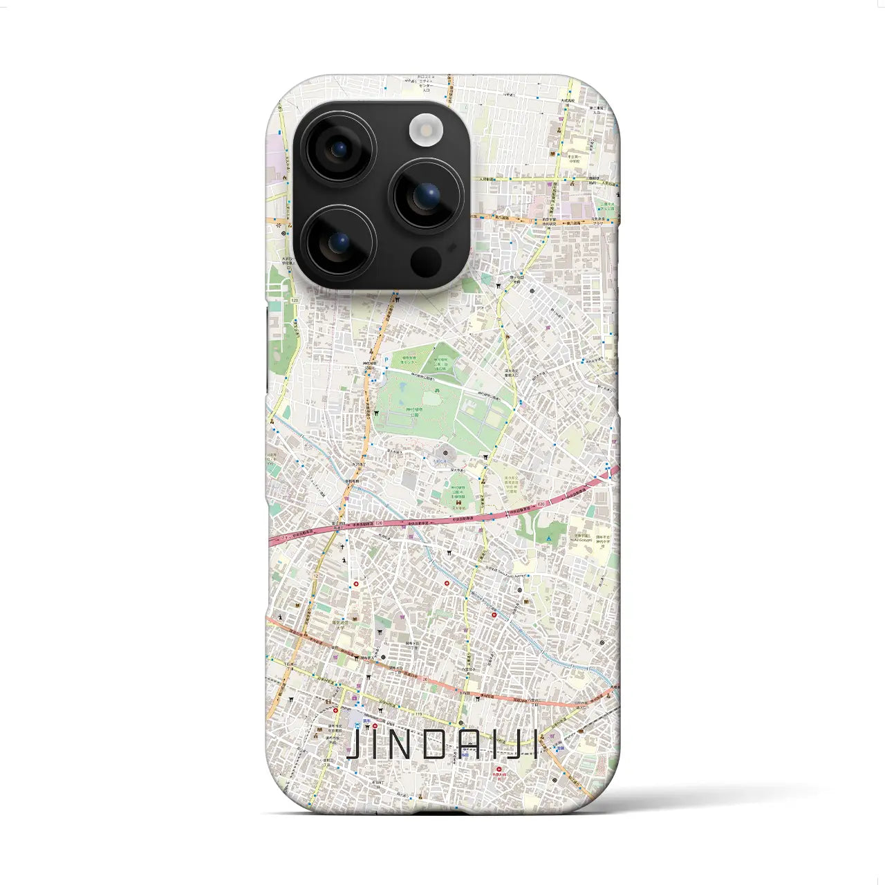 【深大寺(東京都)】地図柄iPhoneケース(バックカバータイプ)