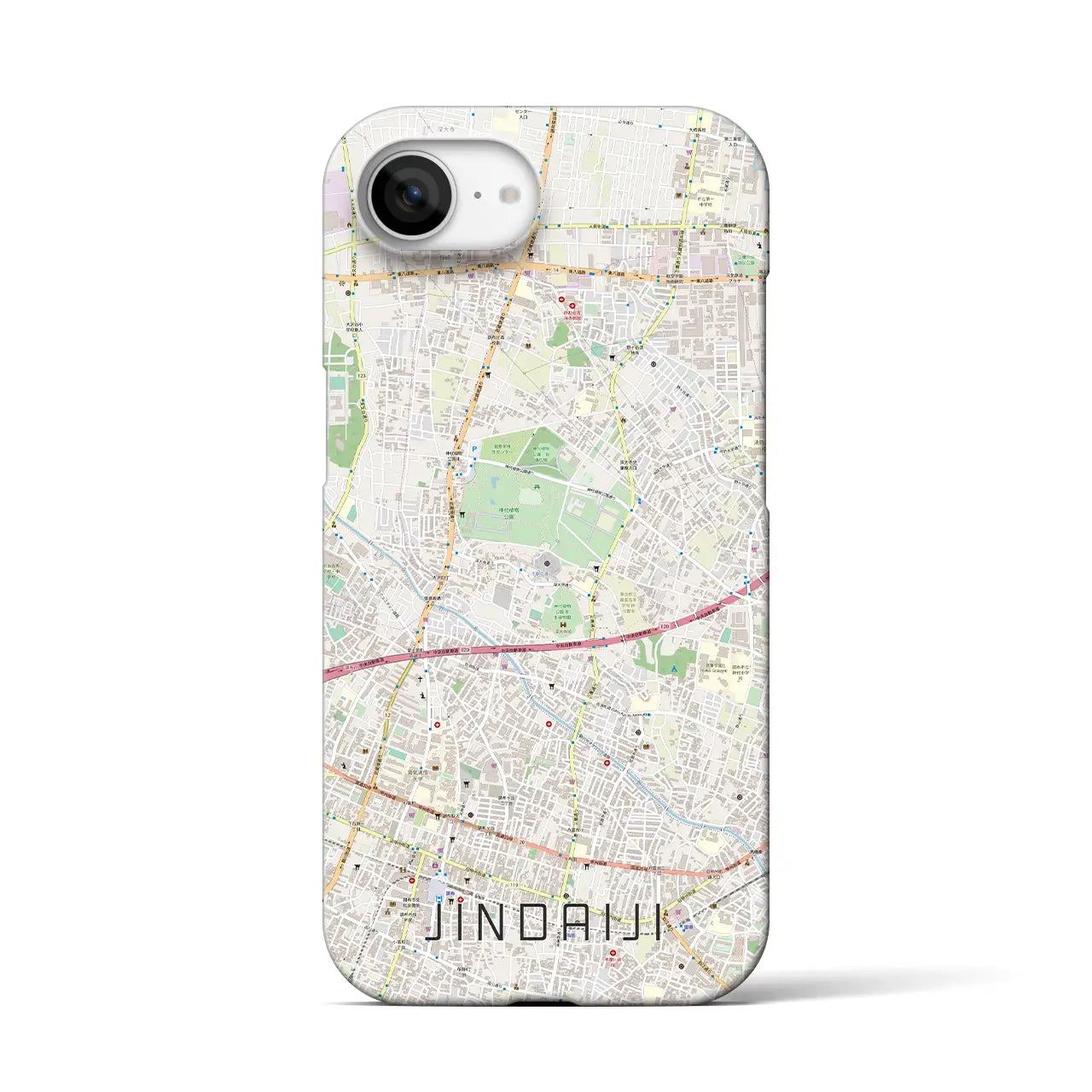 【深大寺(東京都)】地図柄iPhoneケース(バックカバータイプ)