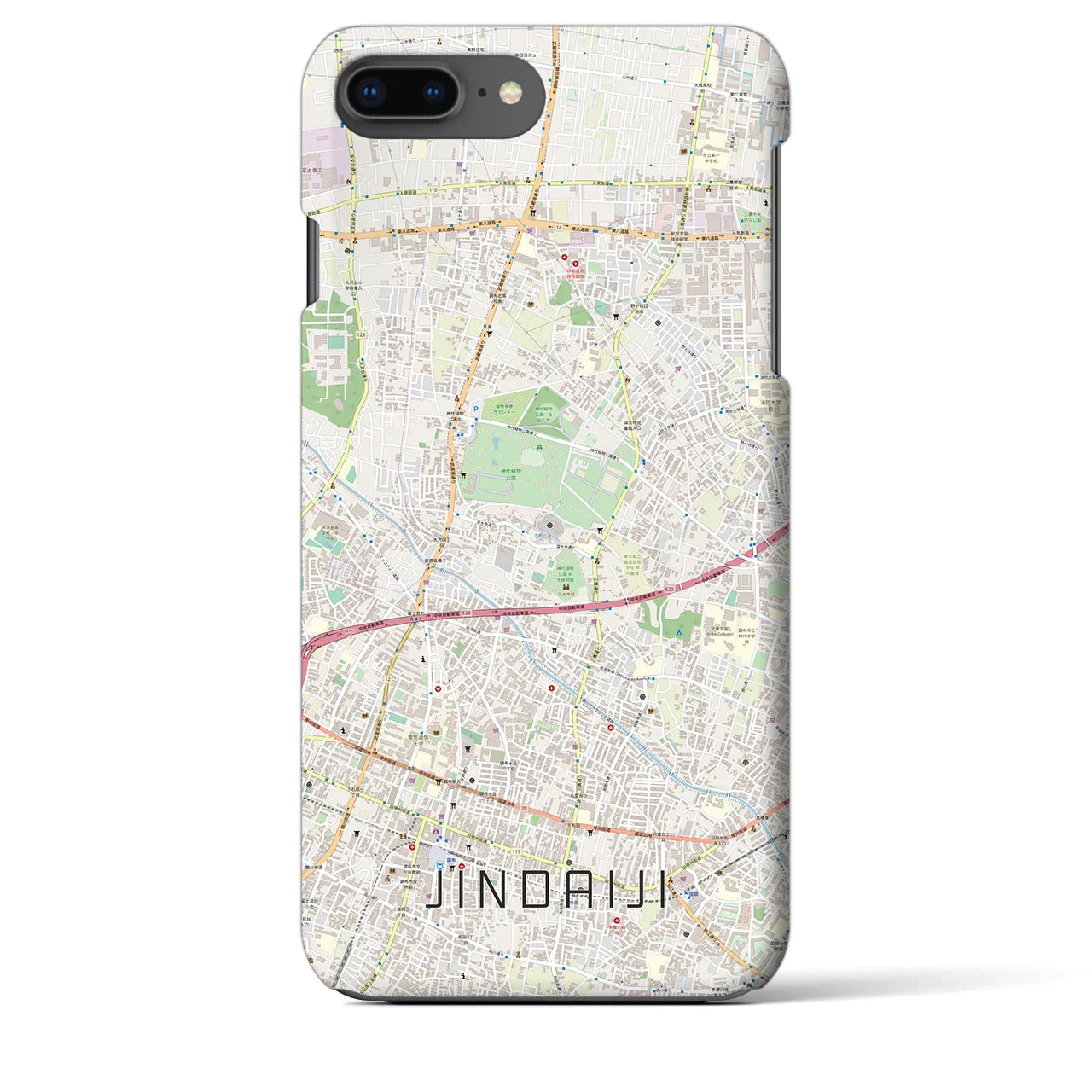 【深大寺(東京都)】地図柄iPhoneケース(バックカバータイプ)