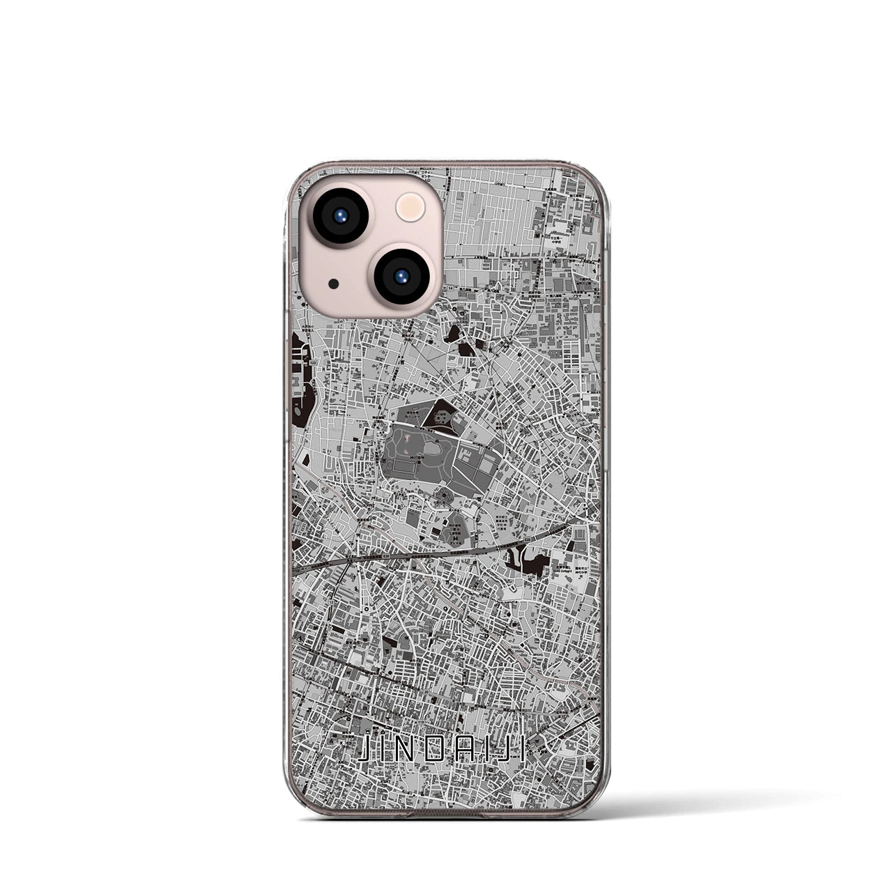 【深大寺(東京都)】地図柄iPhoneケース(クリアタイプ)