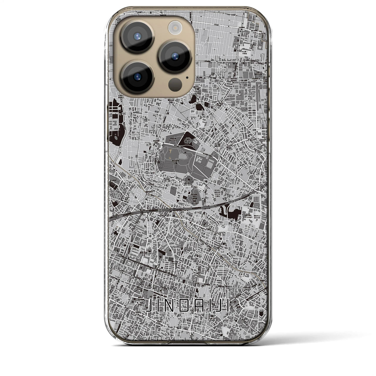 【深大寺(東京都)】地図柄iPhoneケース(クリアタイプ)