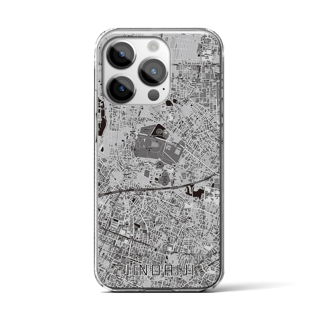 【深大寺(東京都)】地図柄iPhoneケース(クリアタイプ)