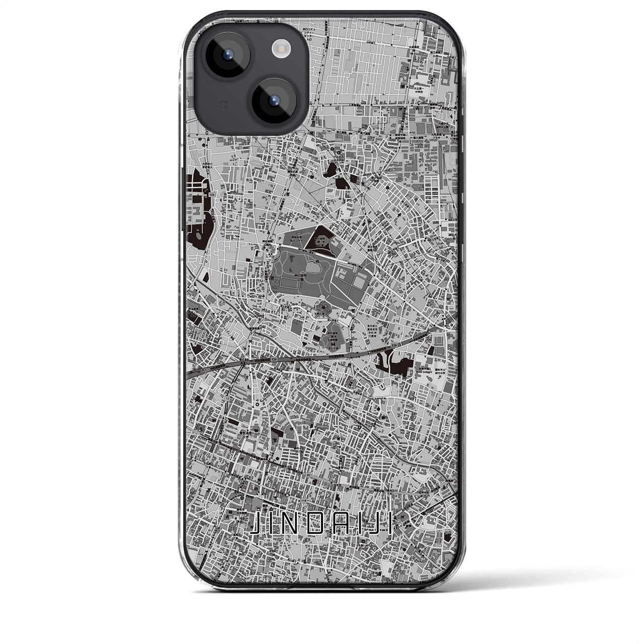 【深大寺(東京都)】地図柄iPhoneケース(クリアタイプ)