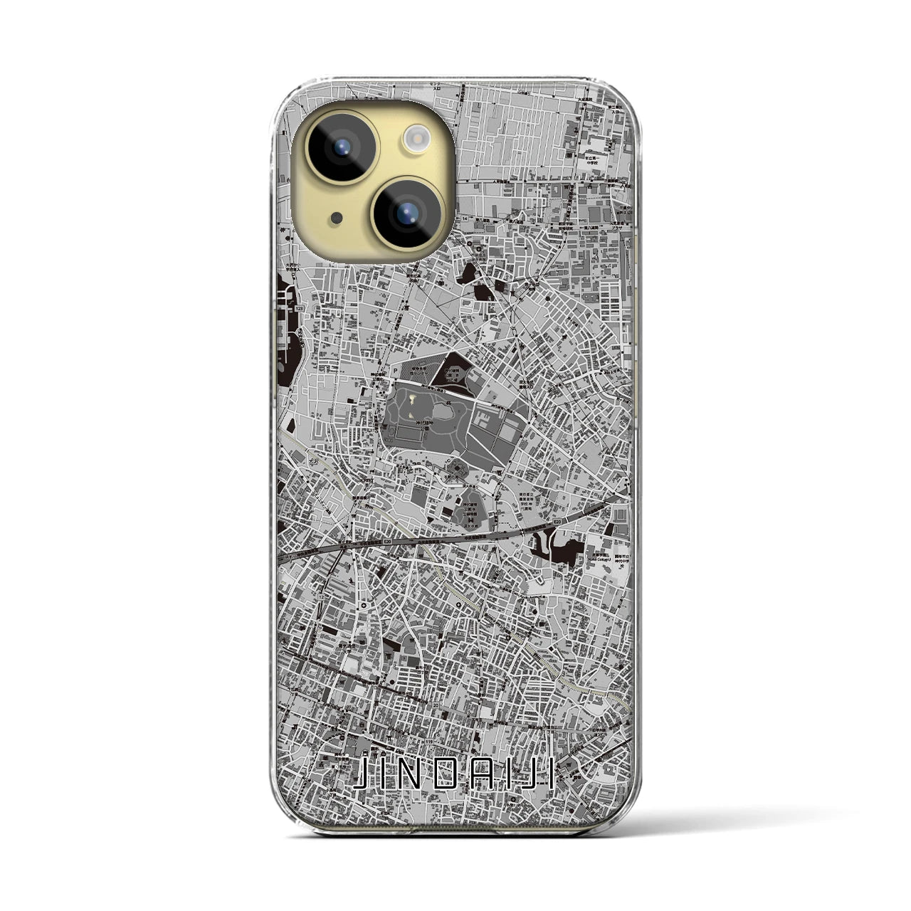 【深大寺(東京都)】地図柄iPhoneケース(クリアタイプ)