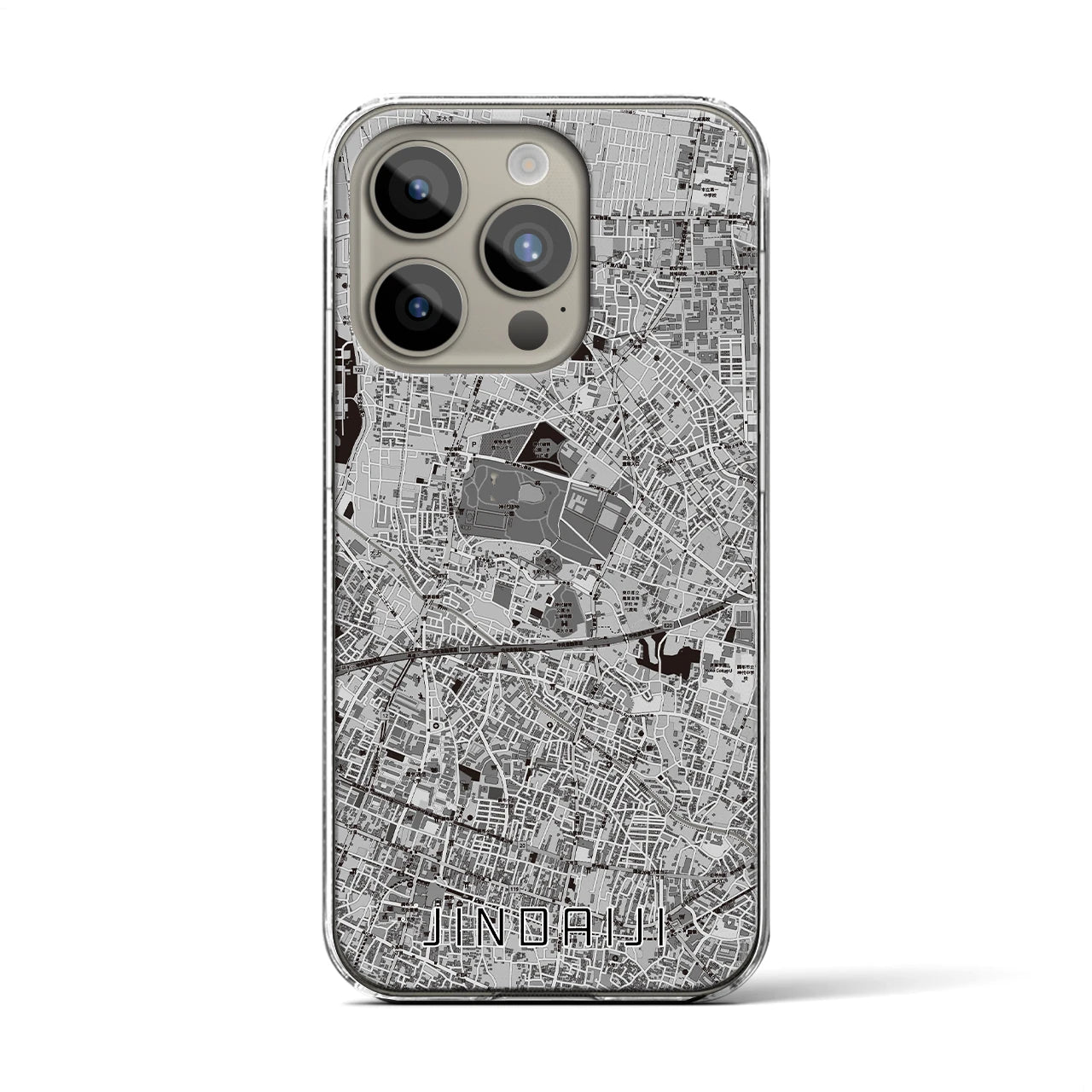 【深大寺(東京都)】地図柄iPhoneケース(クリアタイプ)