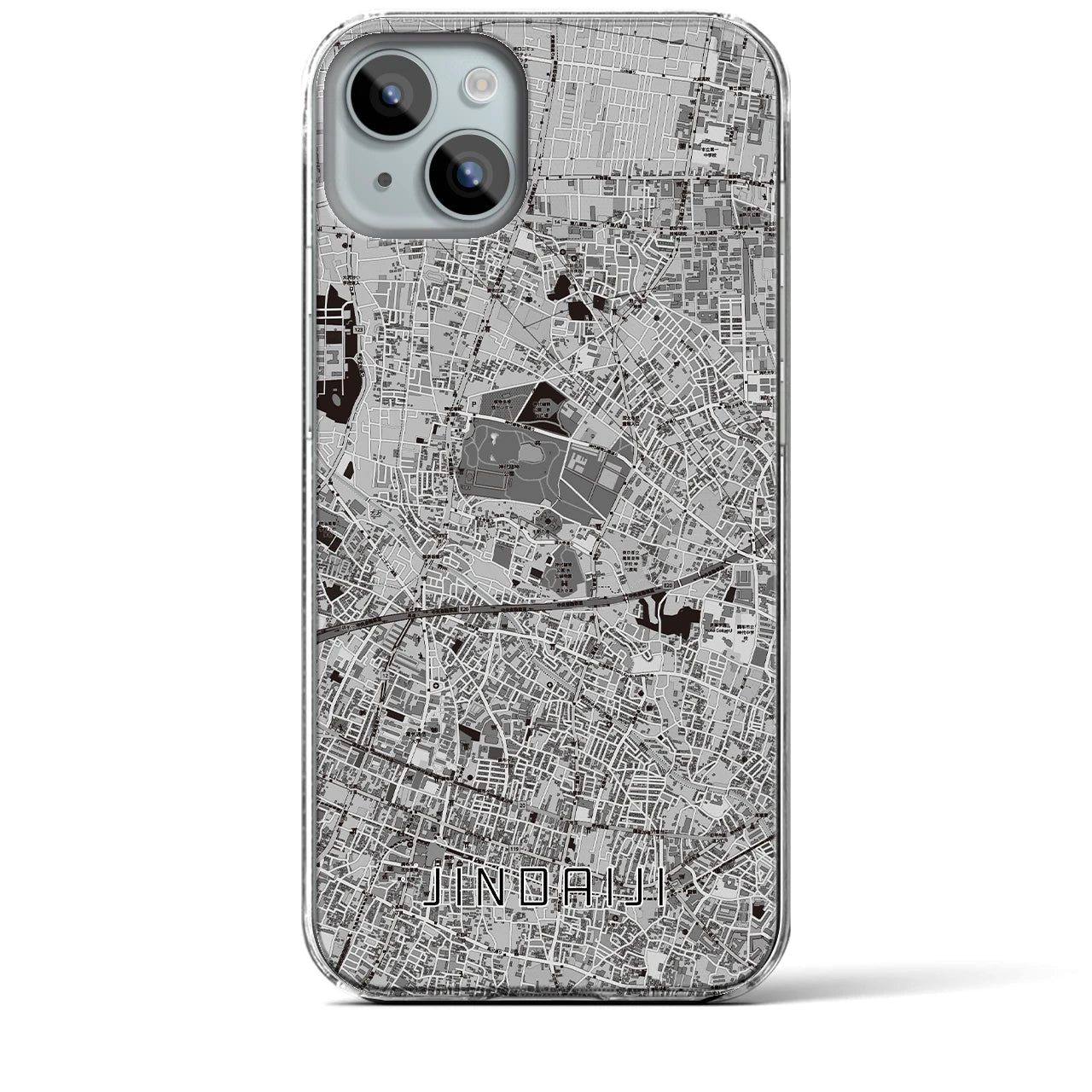 【深大寺(東京都)】地図柄iPhoneケース(クリアタイプ)