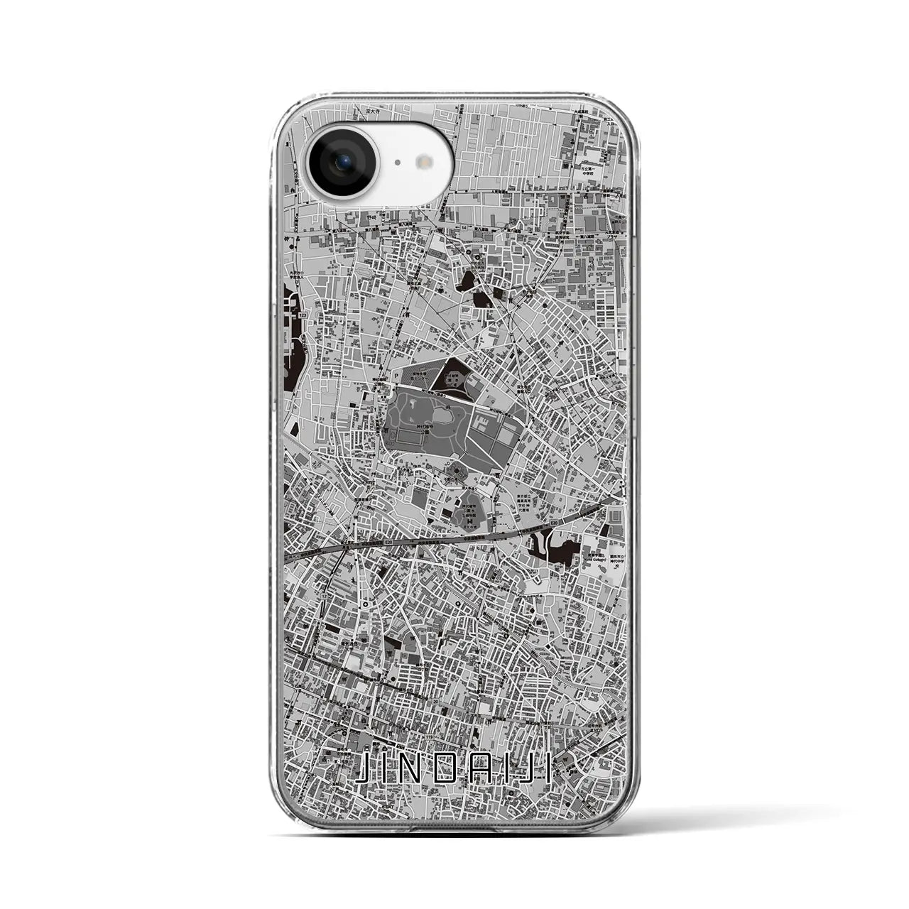 【深大寺(東京都)】地図柄iPhoneケース(クリアタイプ)