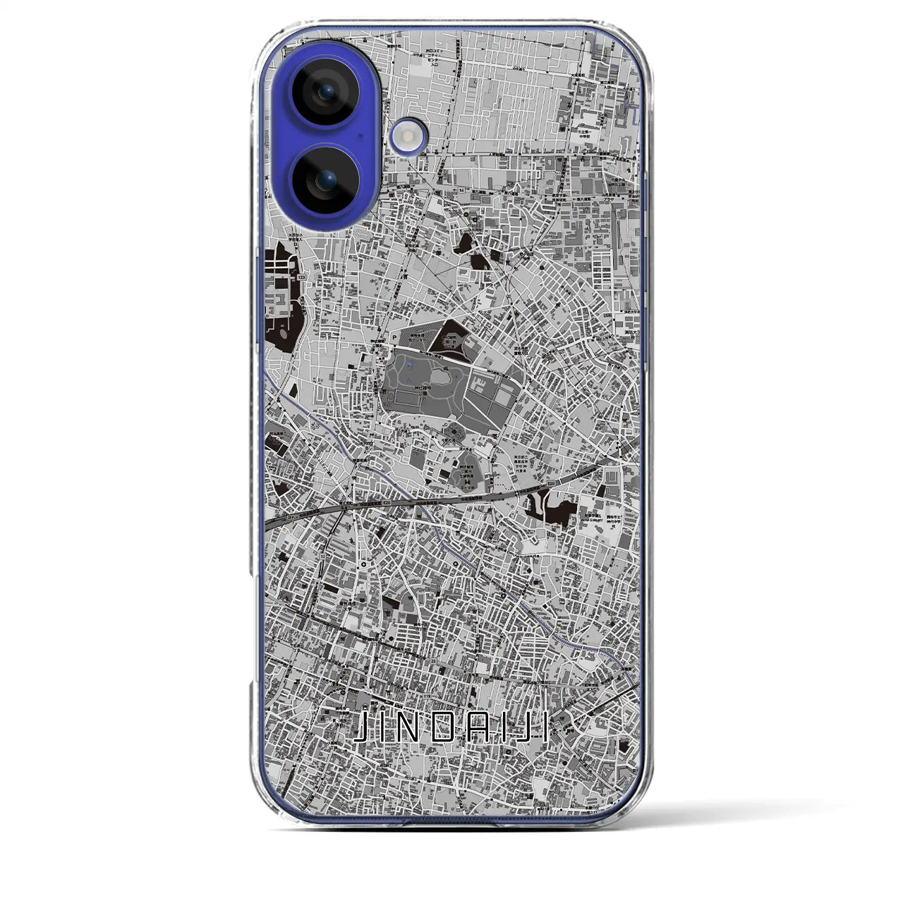 【深大寺(東京都)】地図柄iPhoneケース(クリアタイプ)