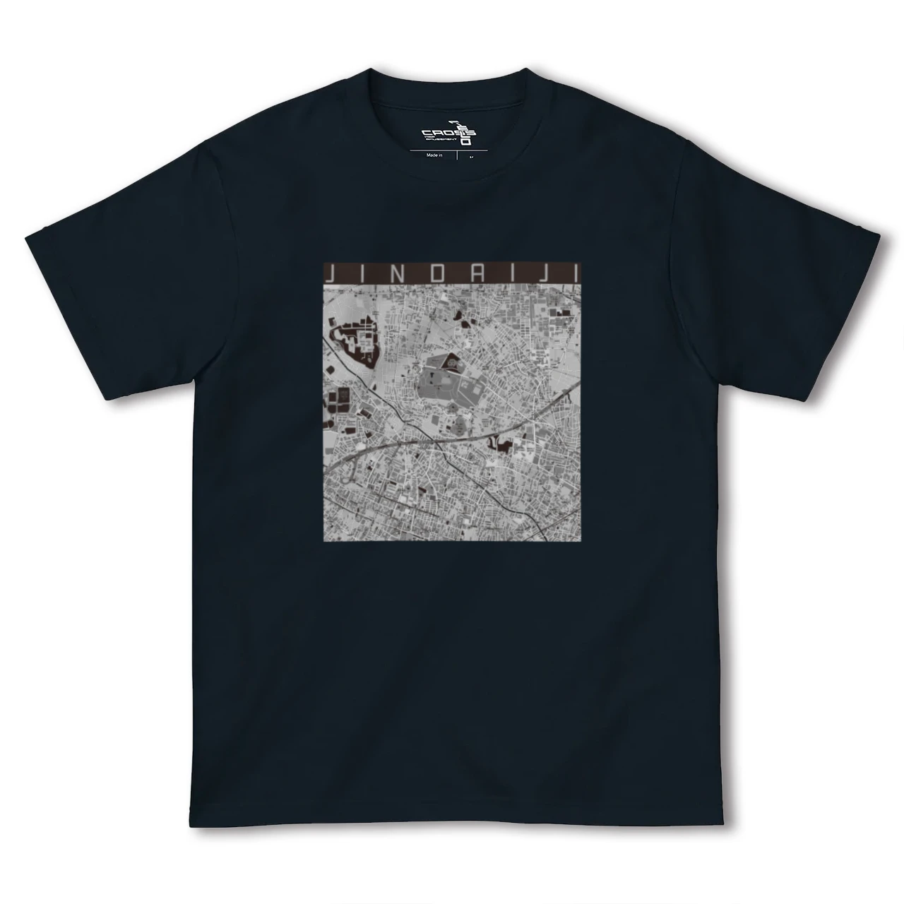【深大寺(東京都)】地図柄ヘビーウェイトTシャツ