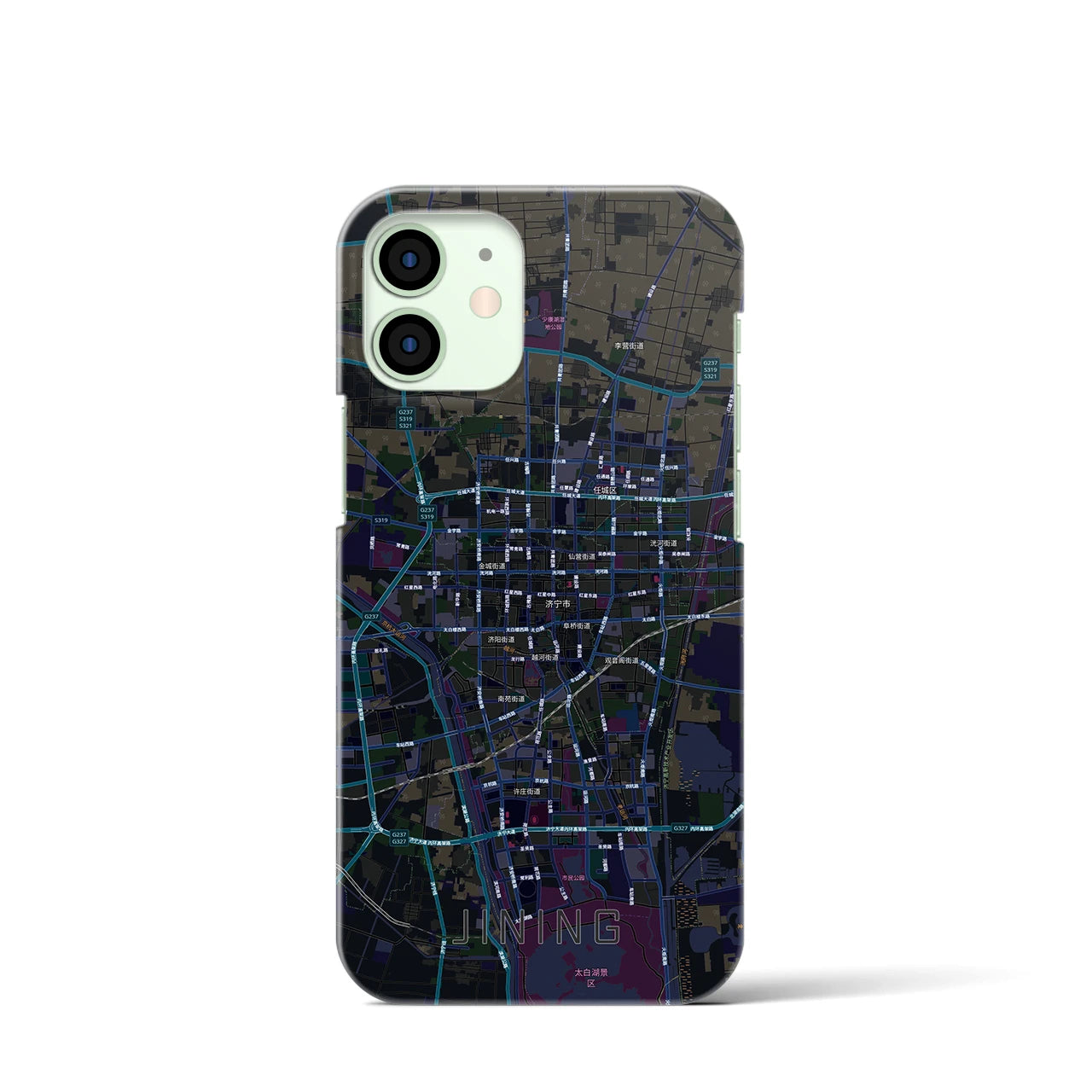 【済寧(中華人民共和国)】地図柄iPhoneケース(バックカバータイプ)
