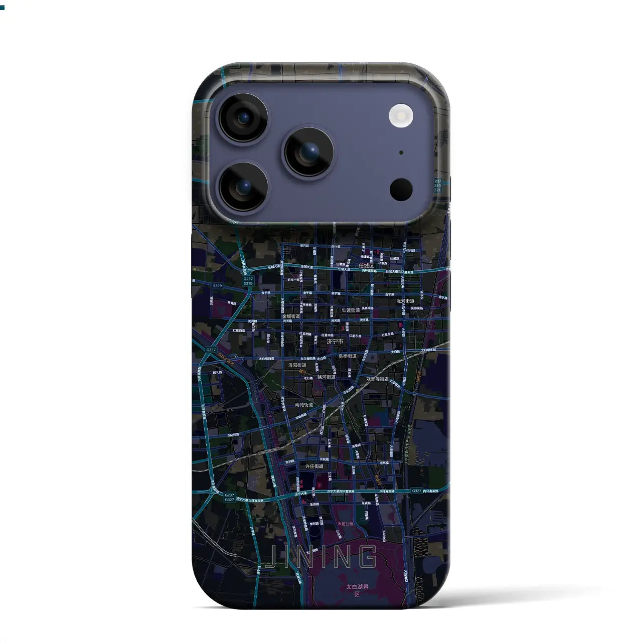 【済寧(中華人民共和国)】地図柄iPhoneケース(バックカバータイプ)