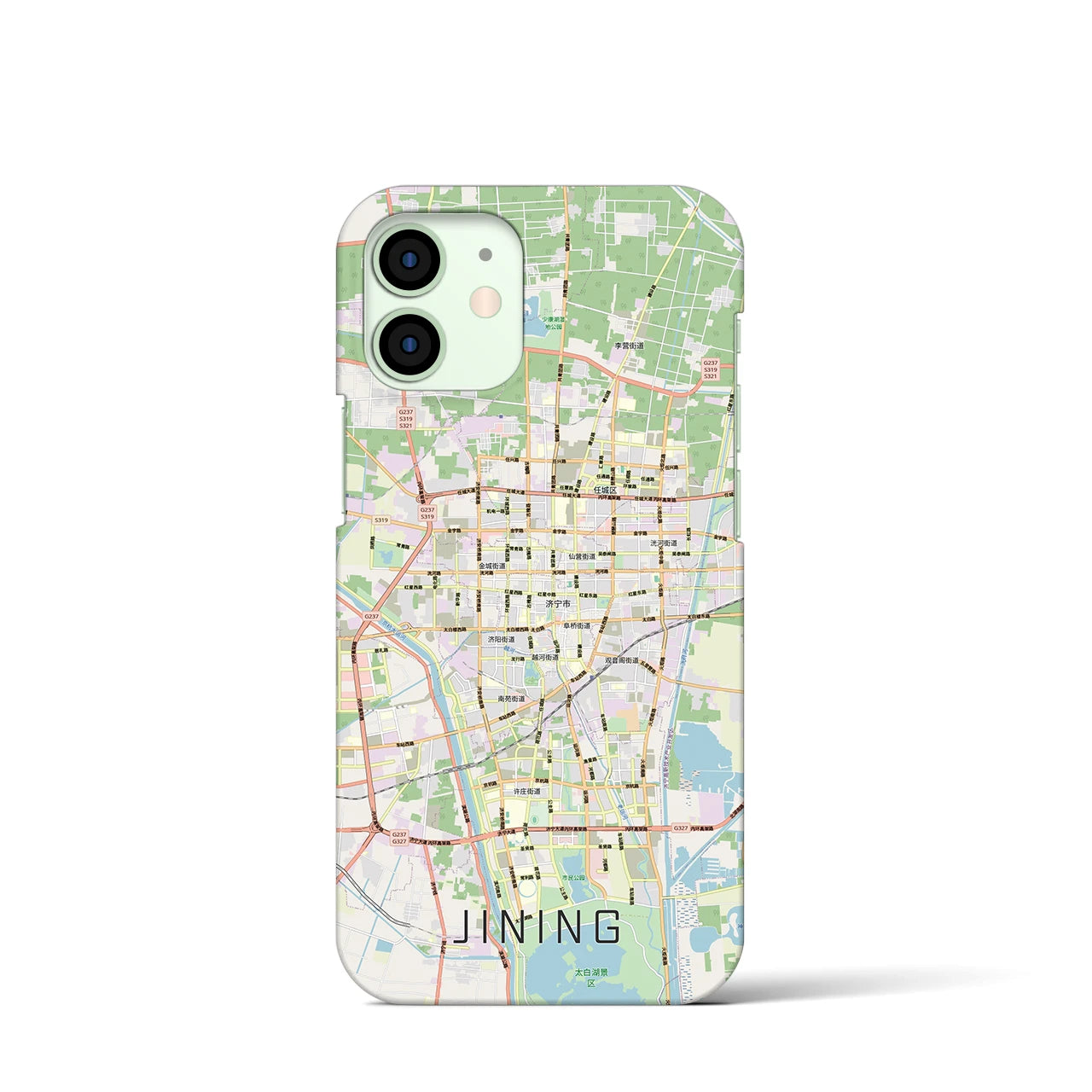 【済寧(中華人民共和国)】地図柄iPhoneケース(バックカバータイプ)