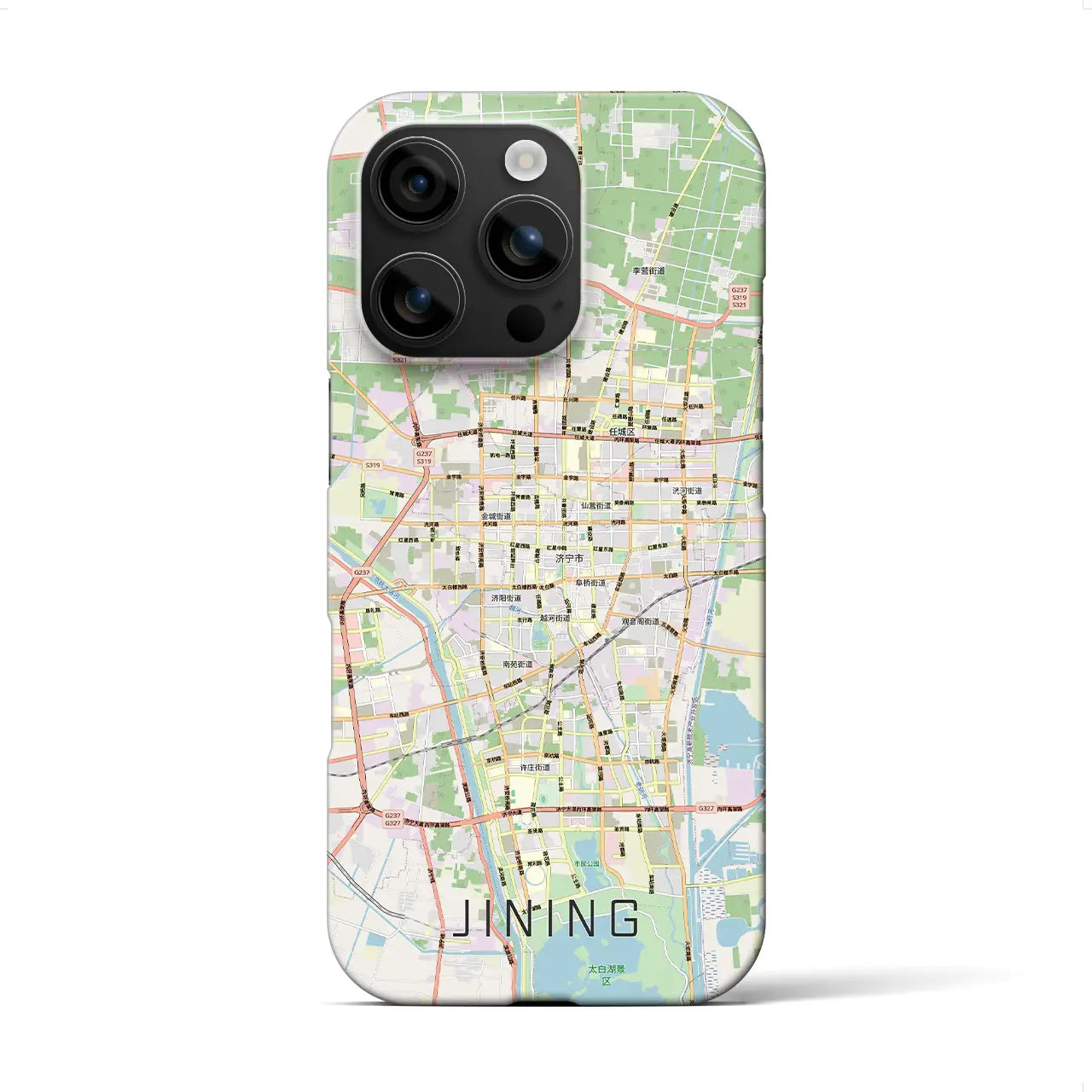 【済寧(中華人民共和国)】地図柄iPhoneケース(バックカバータイプ)