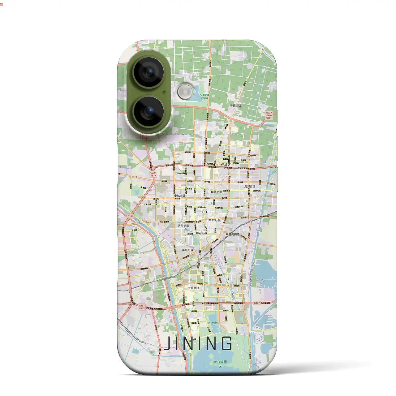 【済寧(中華人民共和国)】地図柄iPhoneケース(バックカバータイプ)