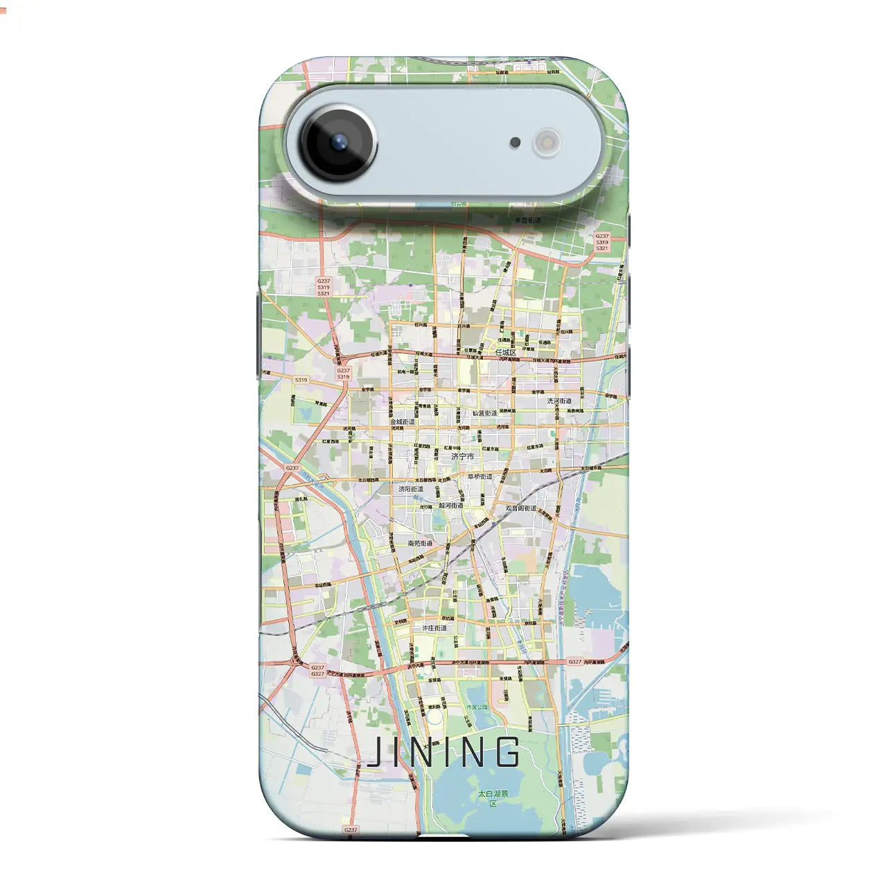 【済寧(中華人民共和国)】地図柄iPhoneケース(バックカバータイプ)