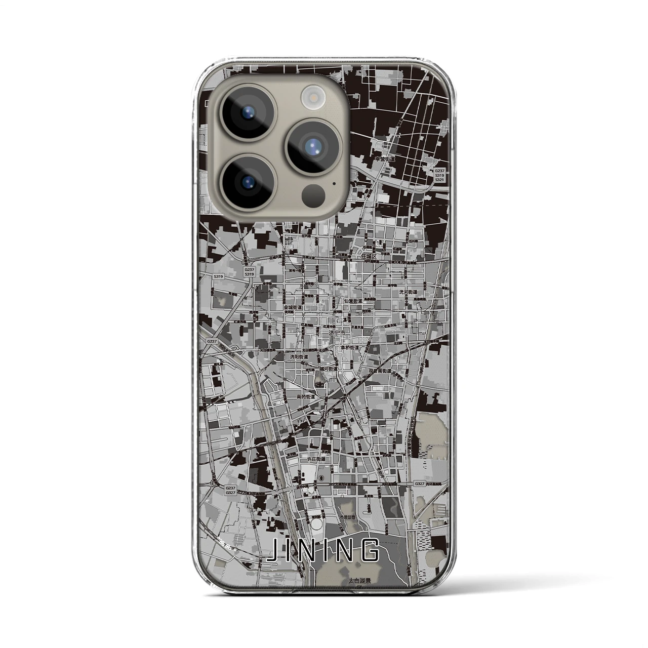 【済寧(中華人民共和国)】地図柄iPhoneケース(クリアタイプ)