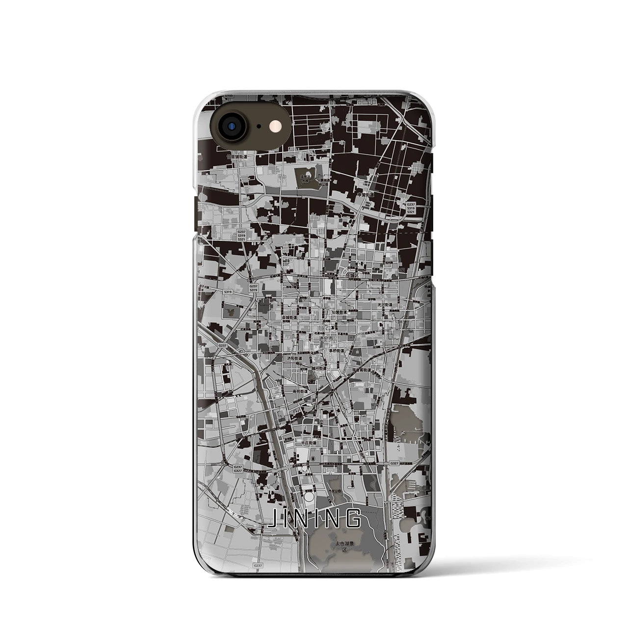 【済寧(中華人民共和国)】地図柄iPhoneケース(クリアタイプ)