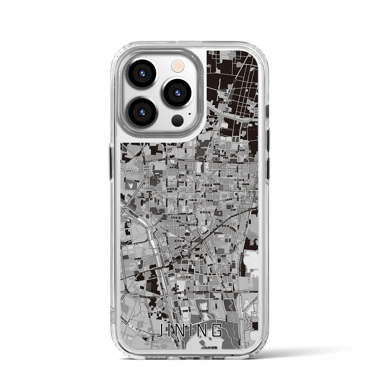 【済寧(中華人民共和国)】地図柄iPhoneケース(MagSafeタイプ)