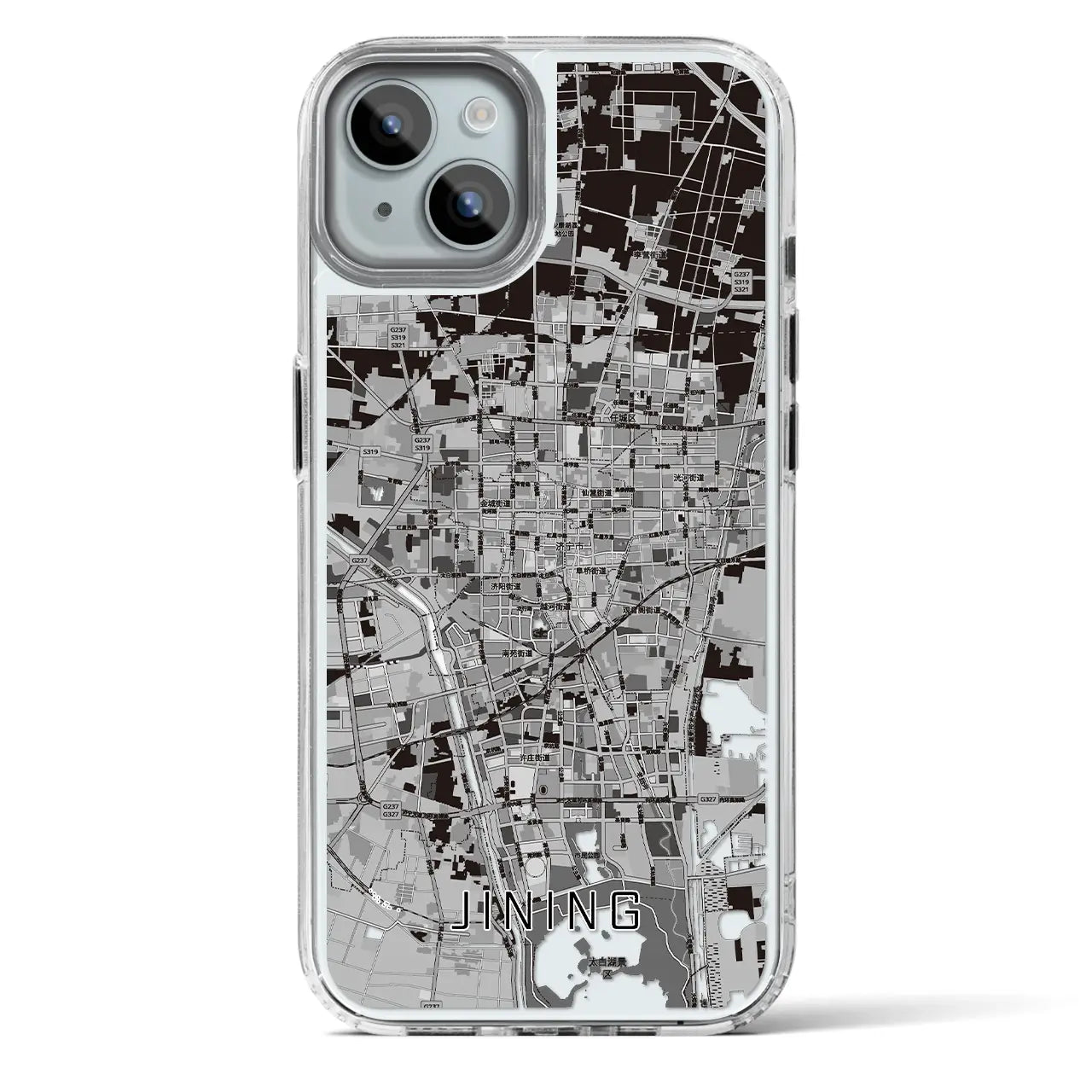【済寧(中華人民共和国)】地図柄iPhoneケース(MagSafeタイプ)