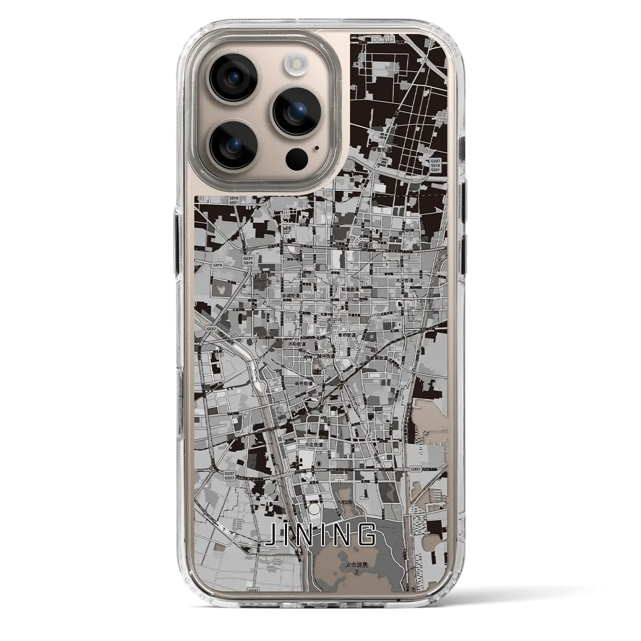 【済寧(中華人民共和国)】地図柄iPhoneケース(MagSafeタイプ)