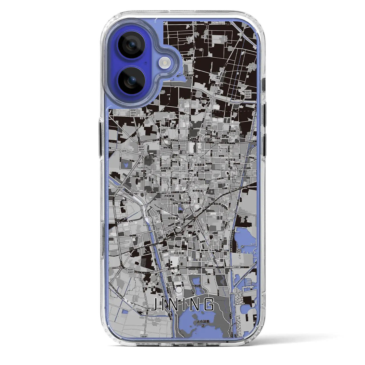 【済寧(中華人民共和国)】地図柄iPhoneケース(MagSafeタイプ)