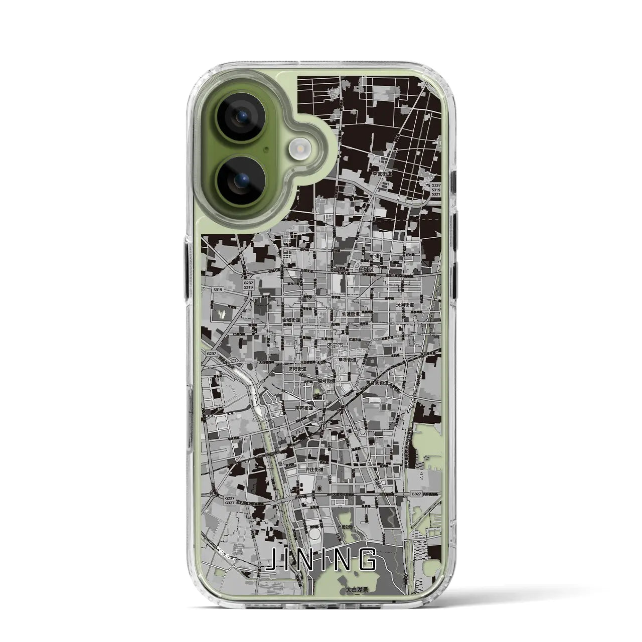【済寧(中華人民共和国)】地図柄iPhoneケース(MagSafeタイプ)
