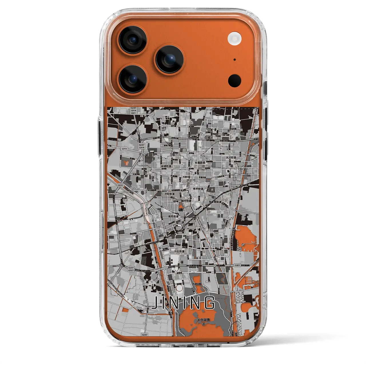 【済寧(中華人民共和国)】地図柄iPhoneケース(MagSafeタイプ)