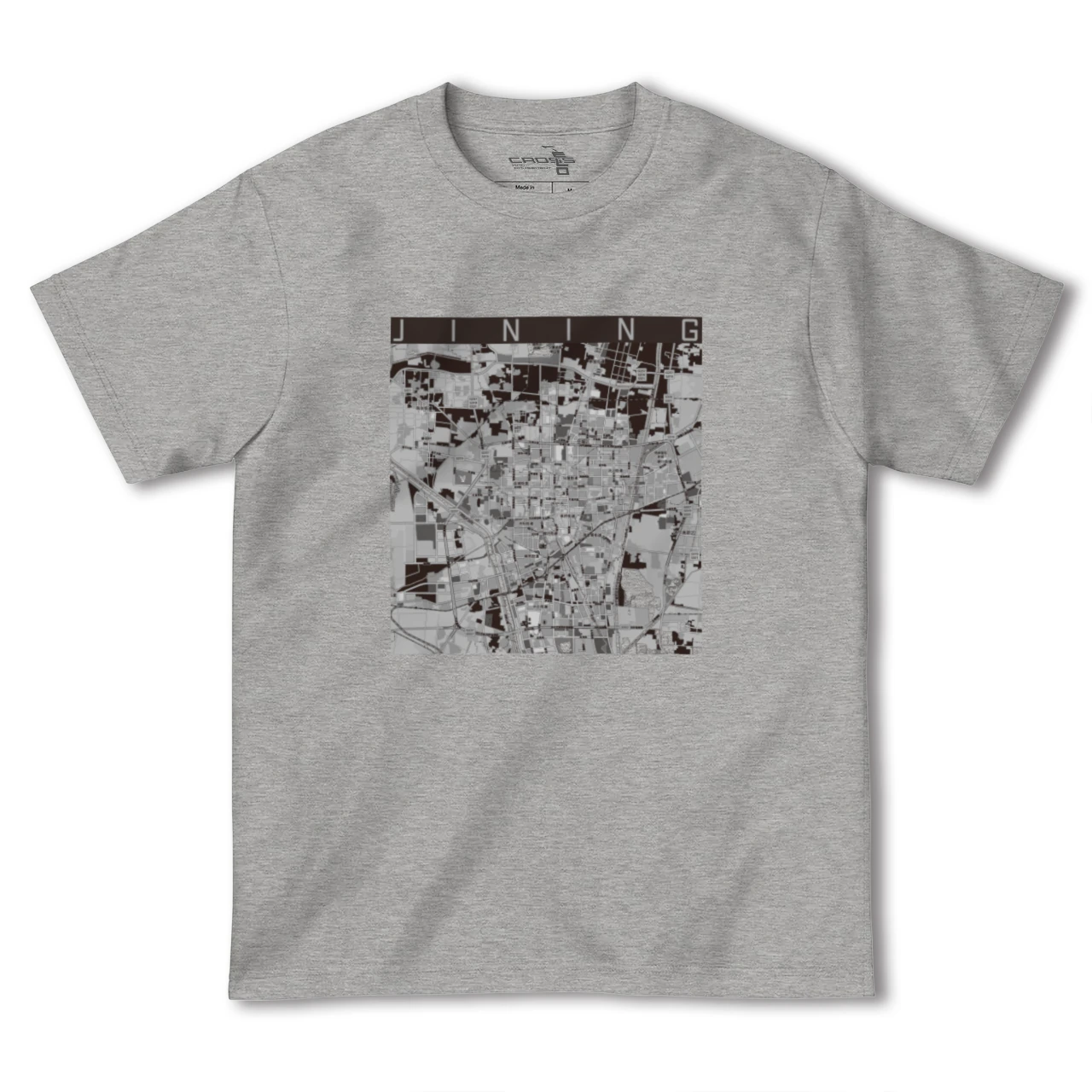【済寧(中華人民共和国)】地図柄ヘビーウェイトTシャツ