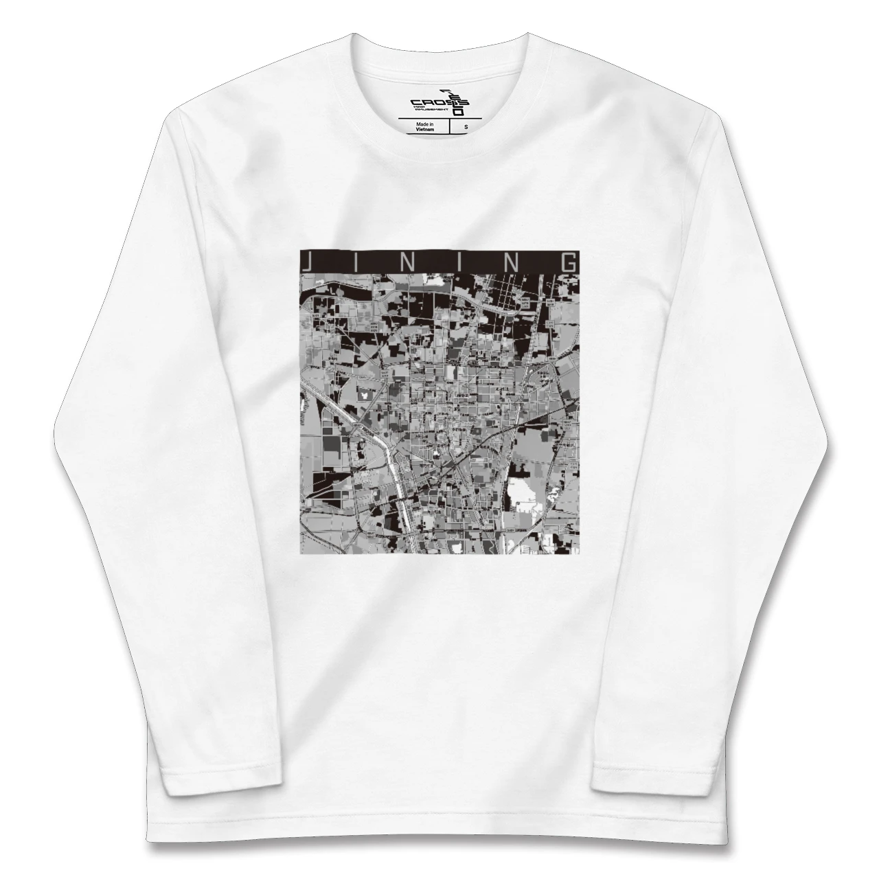【済寧(中華人民共和国)】地図柄ロングスリーブTシャツ
