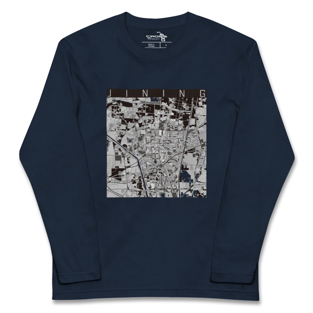 【済寧(中華人民共和国)】地図柄ロングスリーブTシャツ