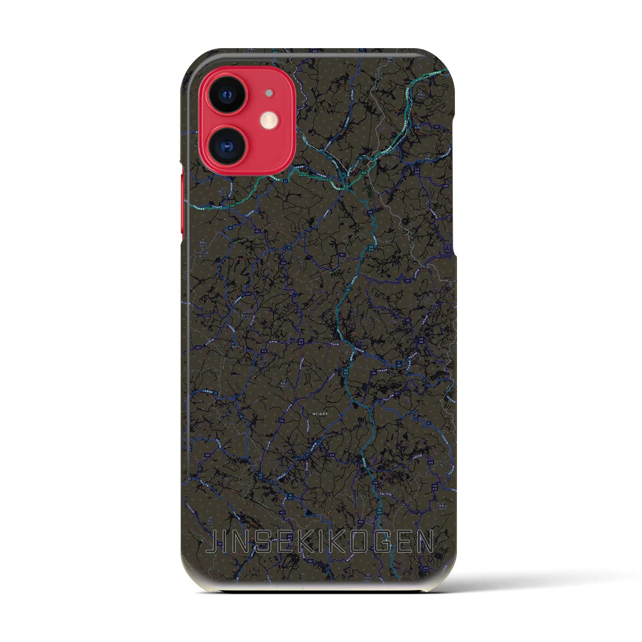 【神石高原(広島県)】地図柄iPhoneケース(バックカバータイプ)