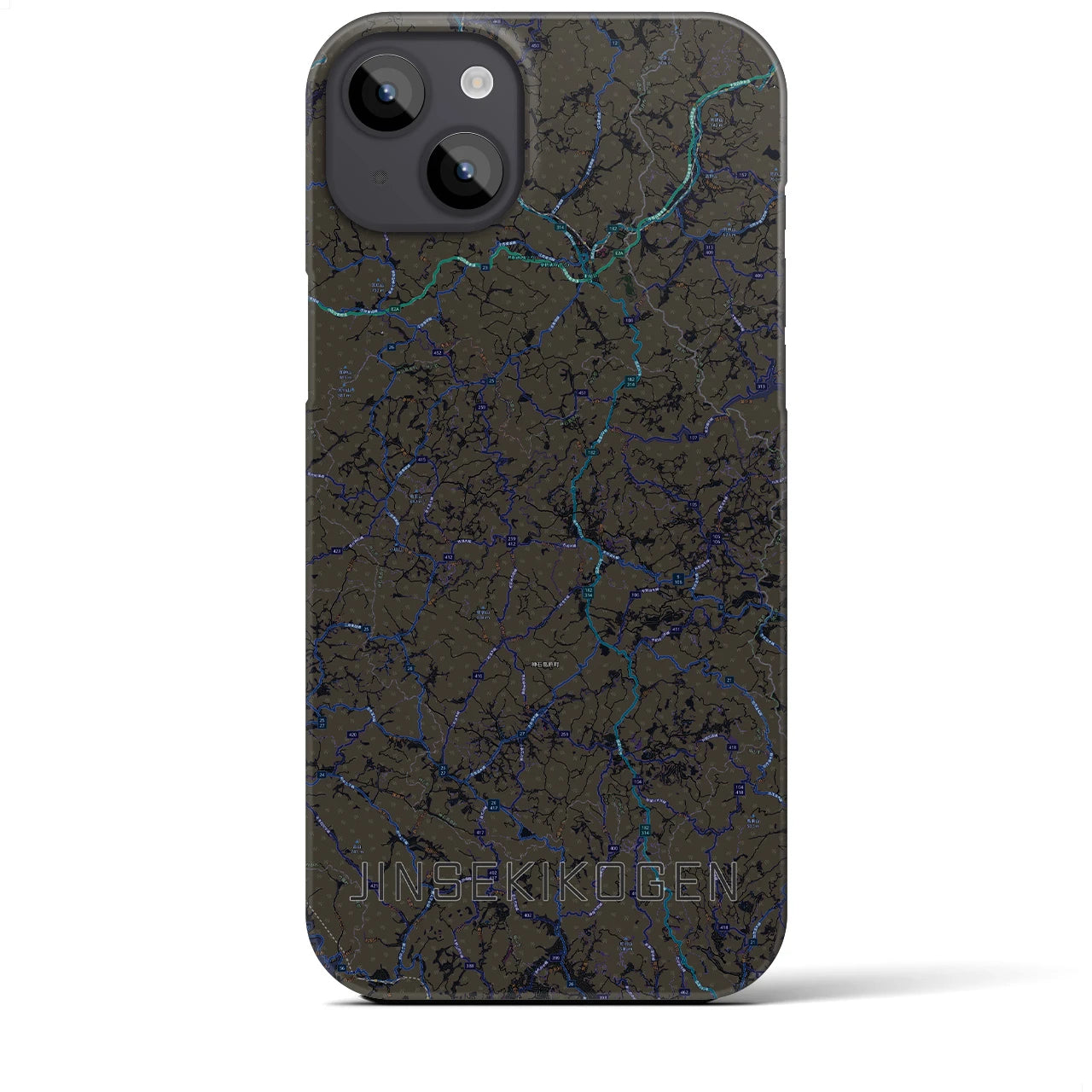 【神石高原(広島県)】地図柄iPhoneケース(バックカバータイプ)