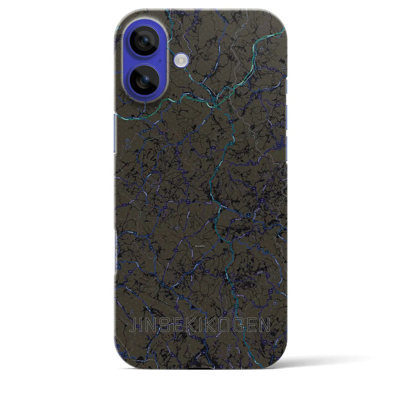 【神石高原(広島県)】地図柄iPhoneケース(バックカバータイプ)