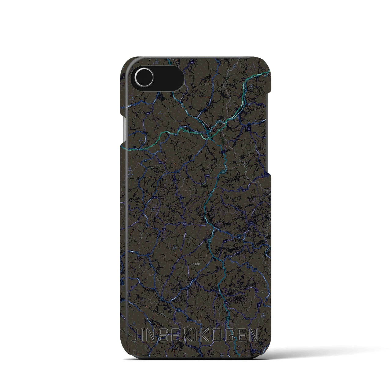 【神石高原(広島県)】地図柄iPhoneケース(バックカバータイプ)