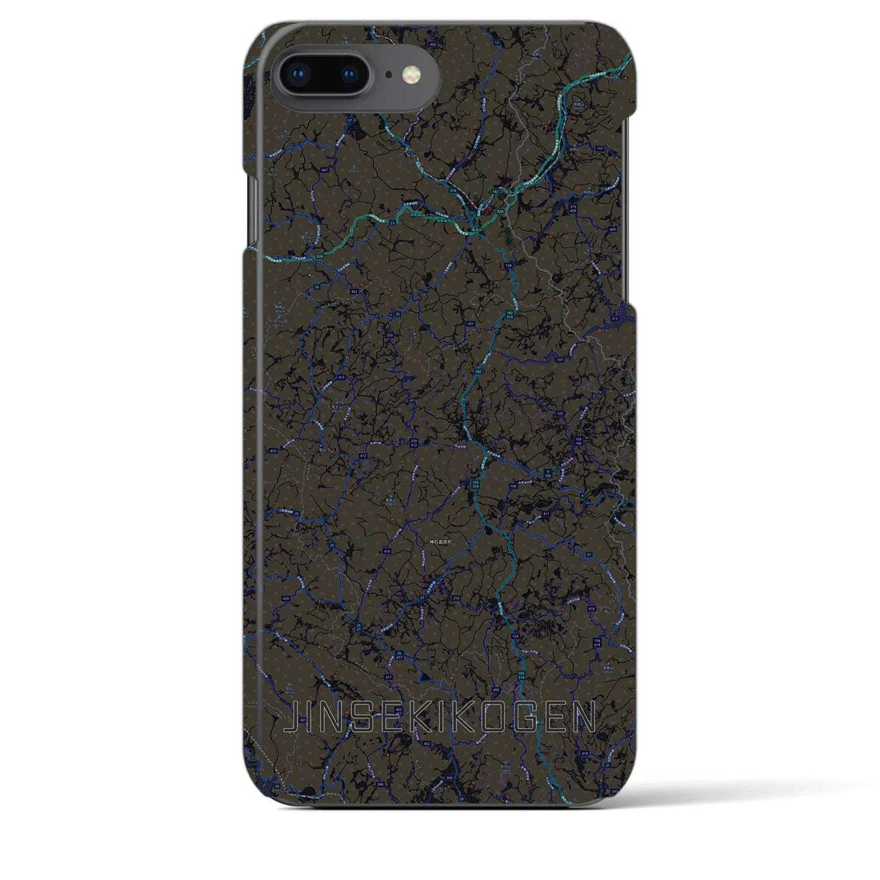 【神石高原(広島県)】地図柄iPhoneケース(バックカバータイプ)