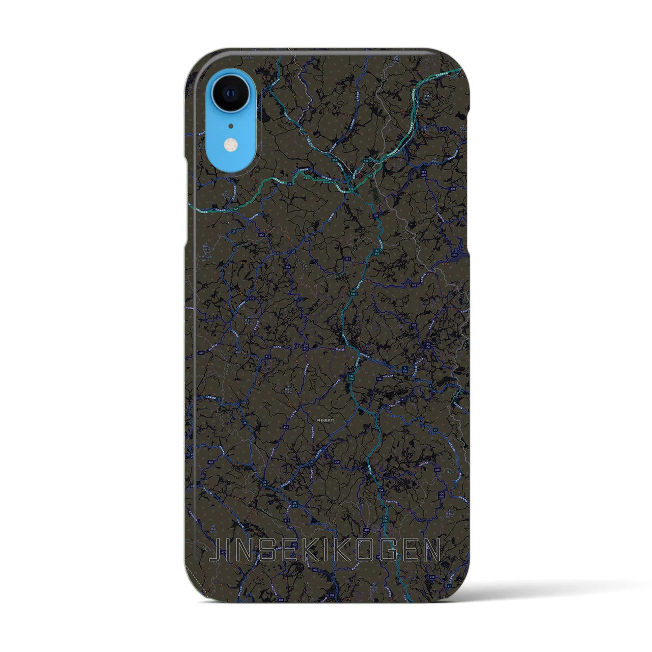 【神石高原(広島県)】地図柄iPhoneケース(バックカバータイプ)