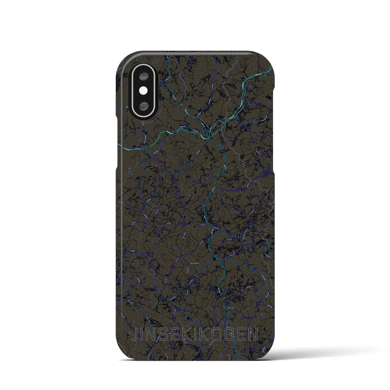 【神石高原(広島県)】地図柄iPhoneケース(バックカバータイプ)
