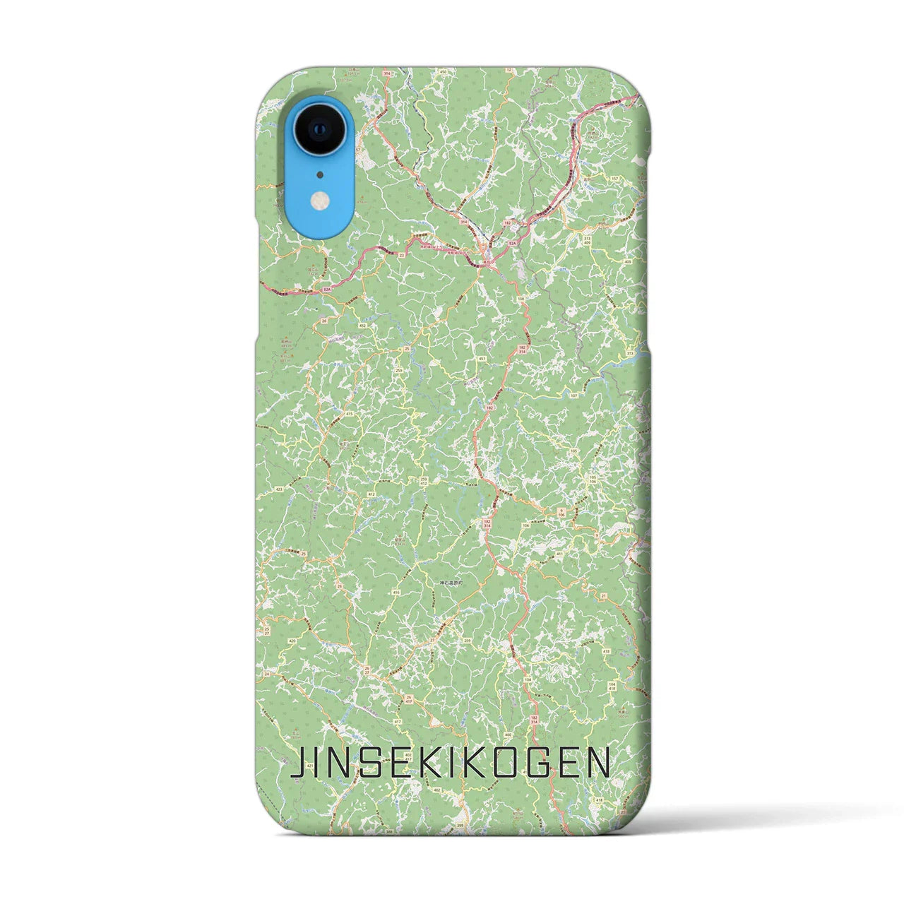 【神石高原(広島県)】地図柄iPhoneケース(バックカバータイプ)