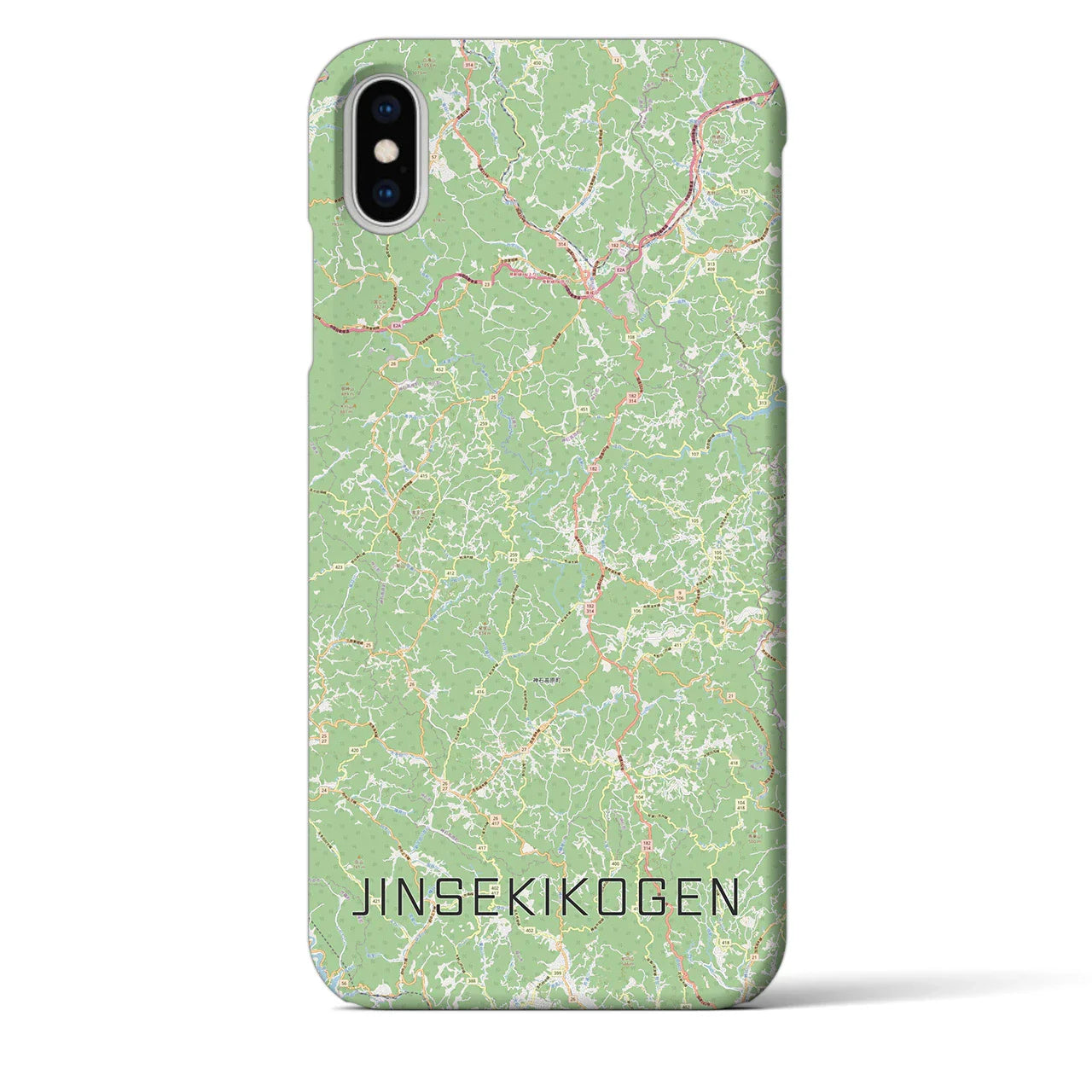 【神石高原(広島県)】地図柄iPhoneケース(バックカバータイプ)