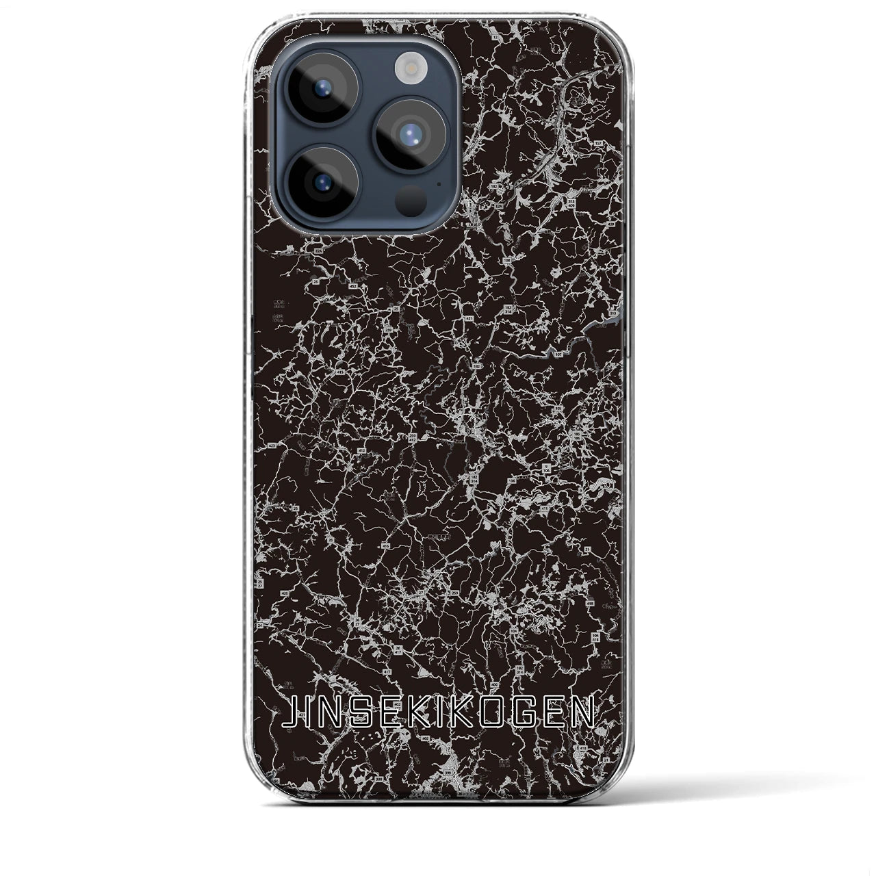 【神石高原(広島県)】地図柄iPhoneケース(クリアタイプ)