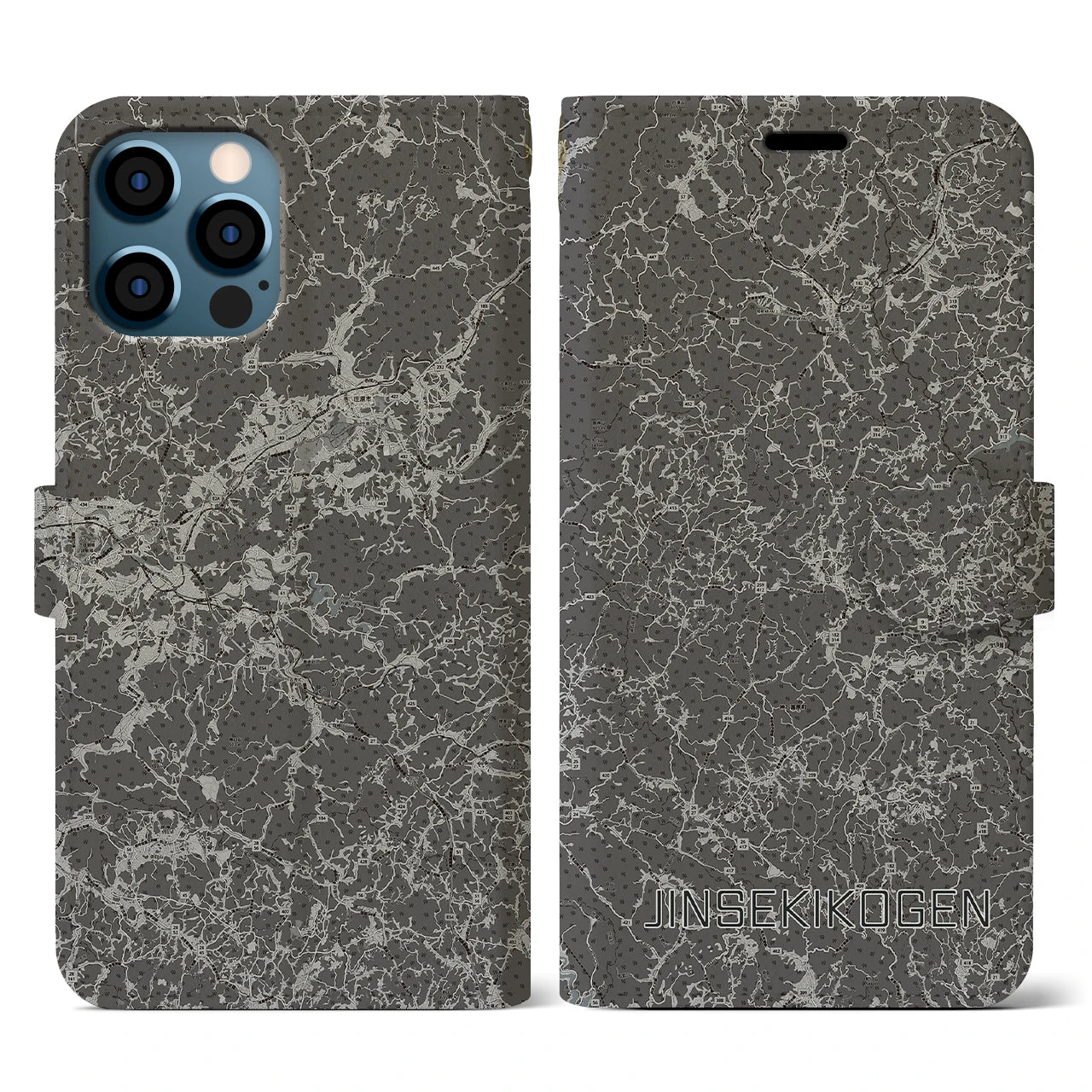 【神石高原(広島県)】地図柄iPhoneケース(手帳タイプ)