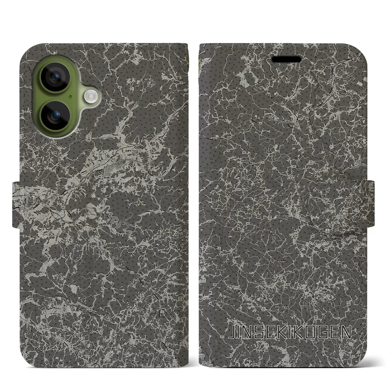 【神石高原(広島県)】地図柄iPhoneケース(手帳タイプ)