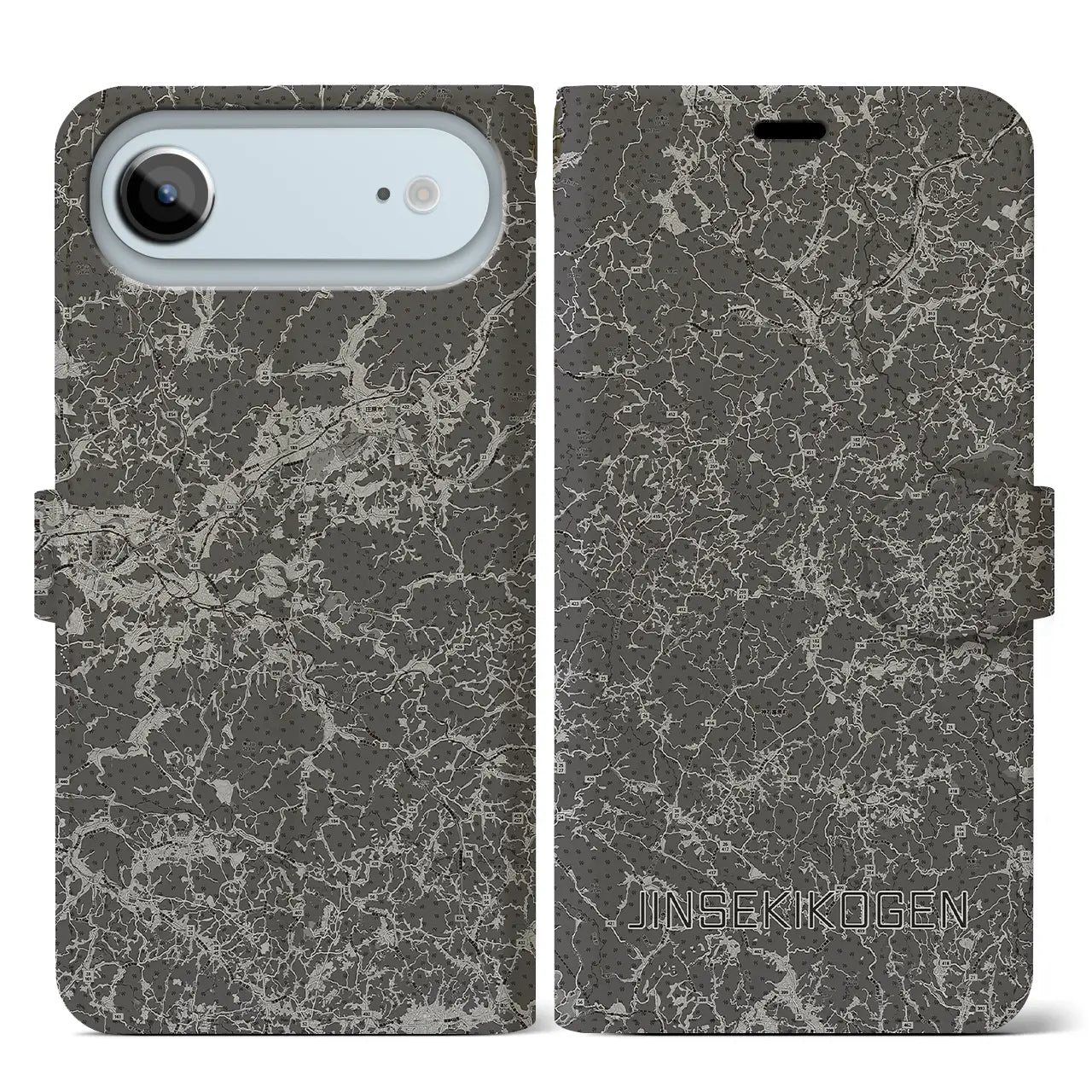 【神石高原(広島県)】地図柄iPhoneケース(手帳タイプ)