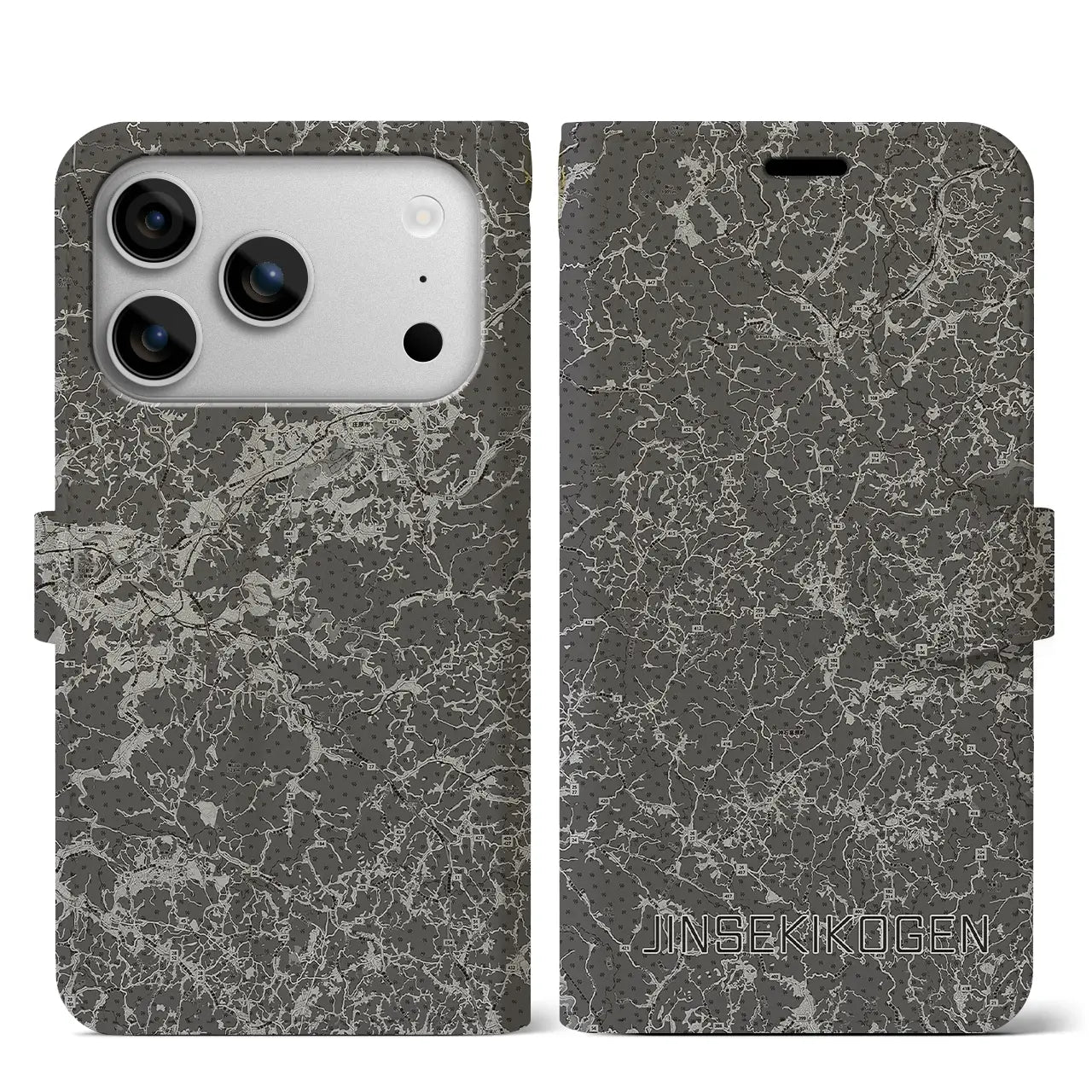 【神石高原(広島県)】地図柄iPhoneケース(手帳タイプ)