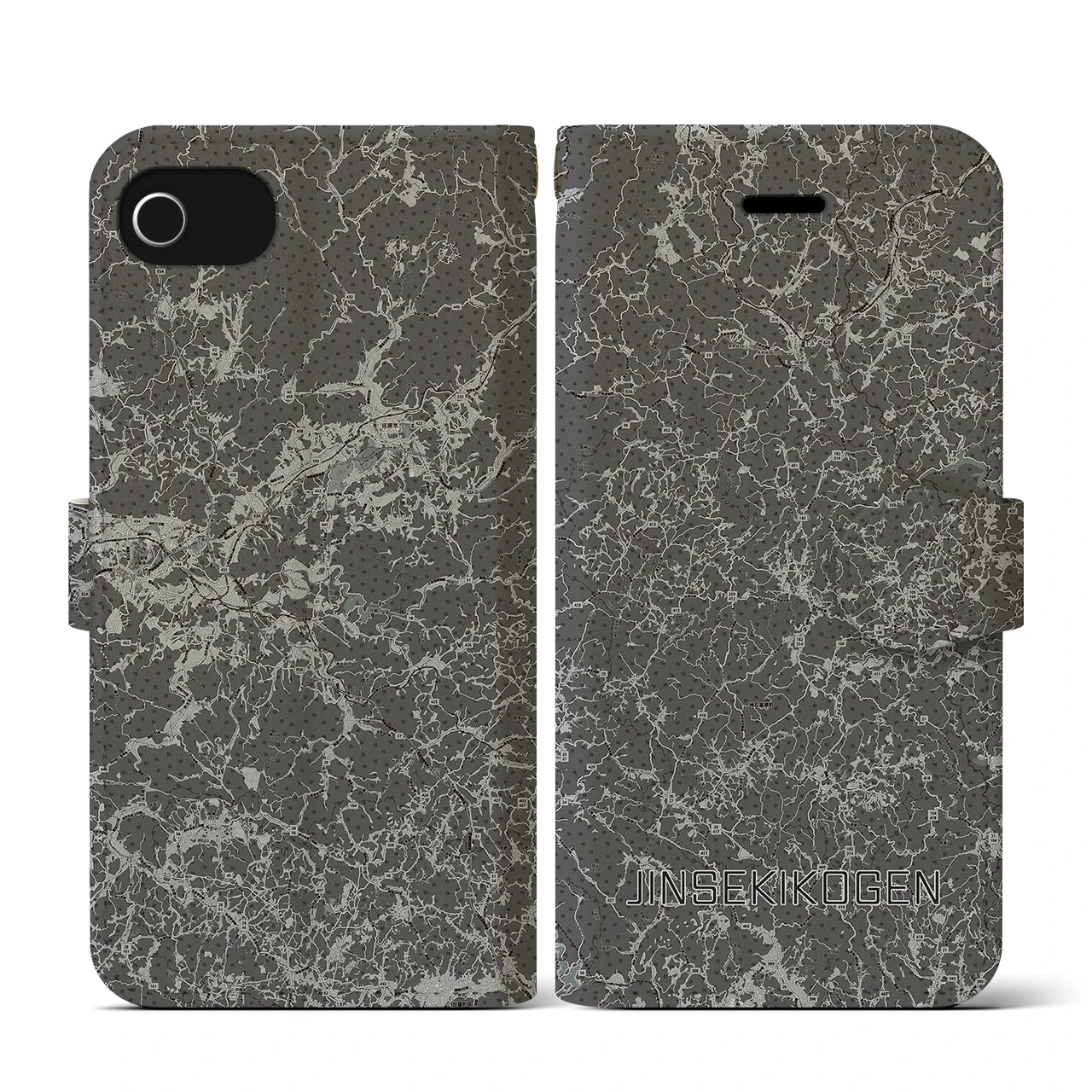 【神石高原(広島県)】地図柄iPhoneケース(手帳タイプ)