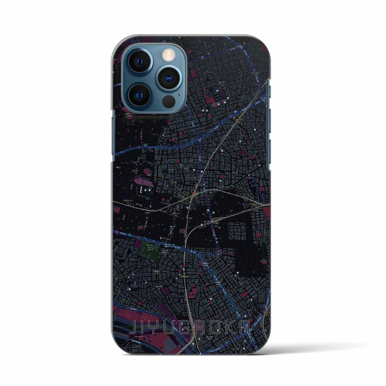 【自由が丘(東京都)】地図柄iPhoneケース(バックカバータイプ)