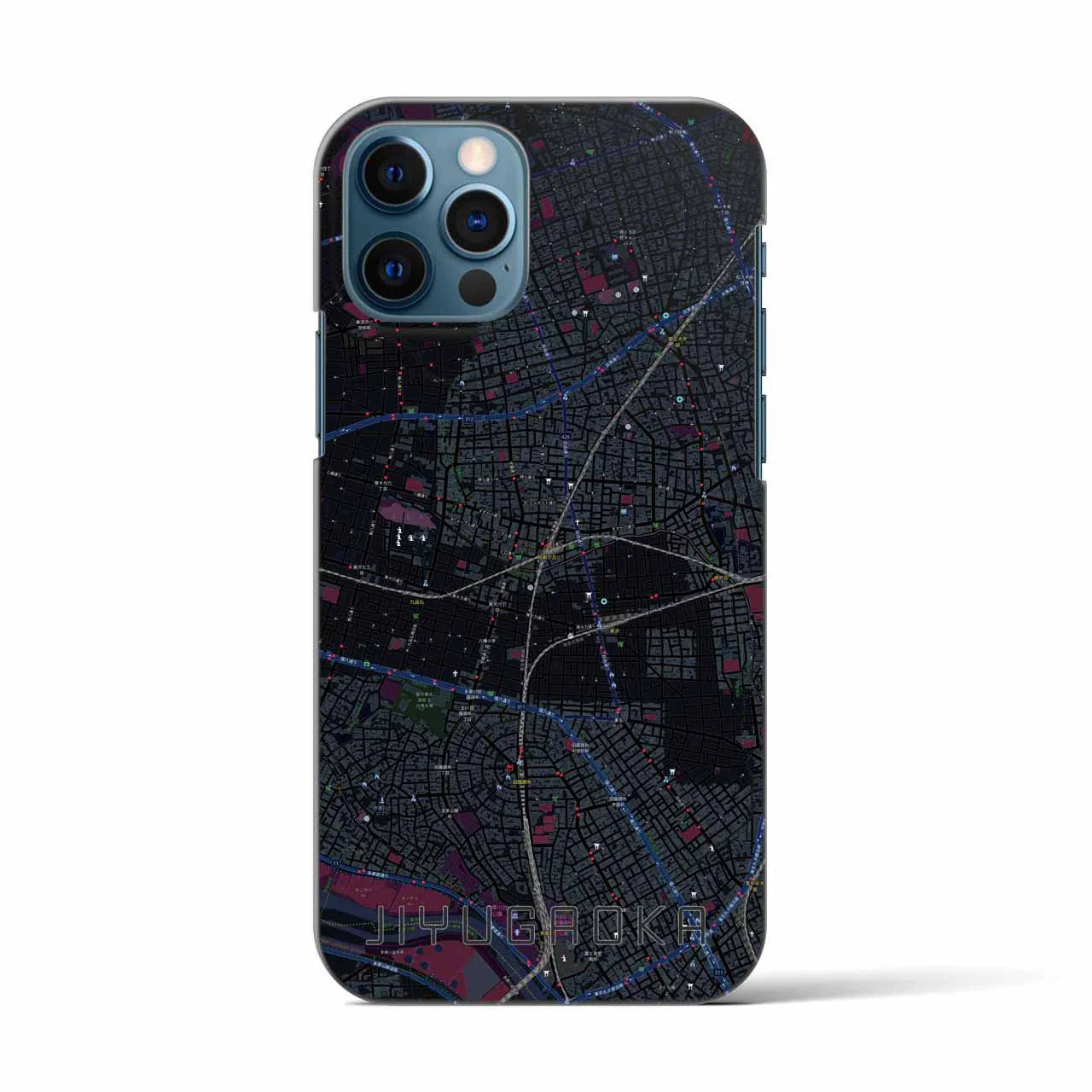 【自由が丘(東京都)】地図柄iPhoneケース(バックカバータイプ)