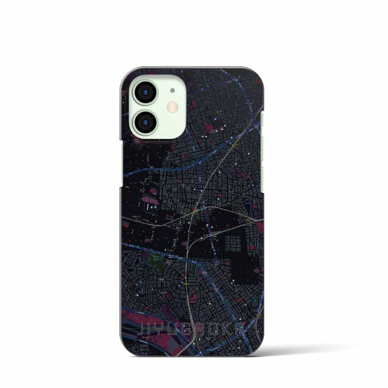【自由が丘(東京都)】地図柄iPhoneケース(バックカバータイプ)